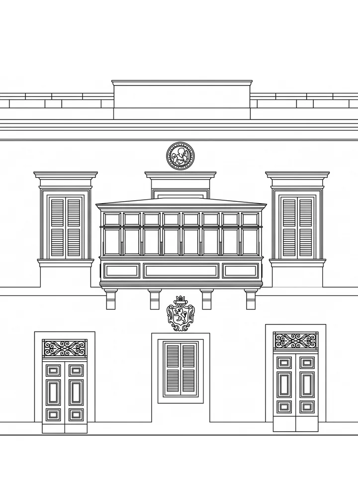 Full facade: the elevation drawing made by facadetool