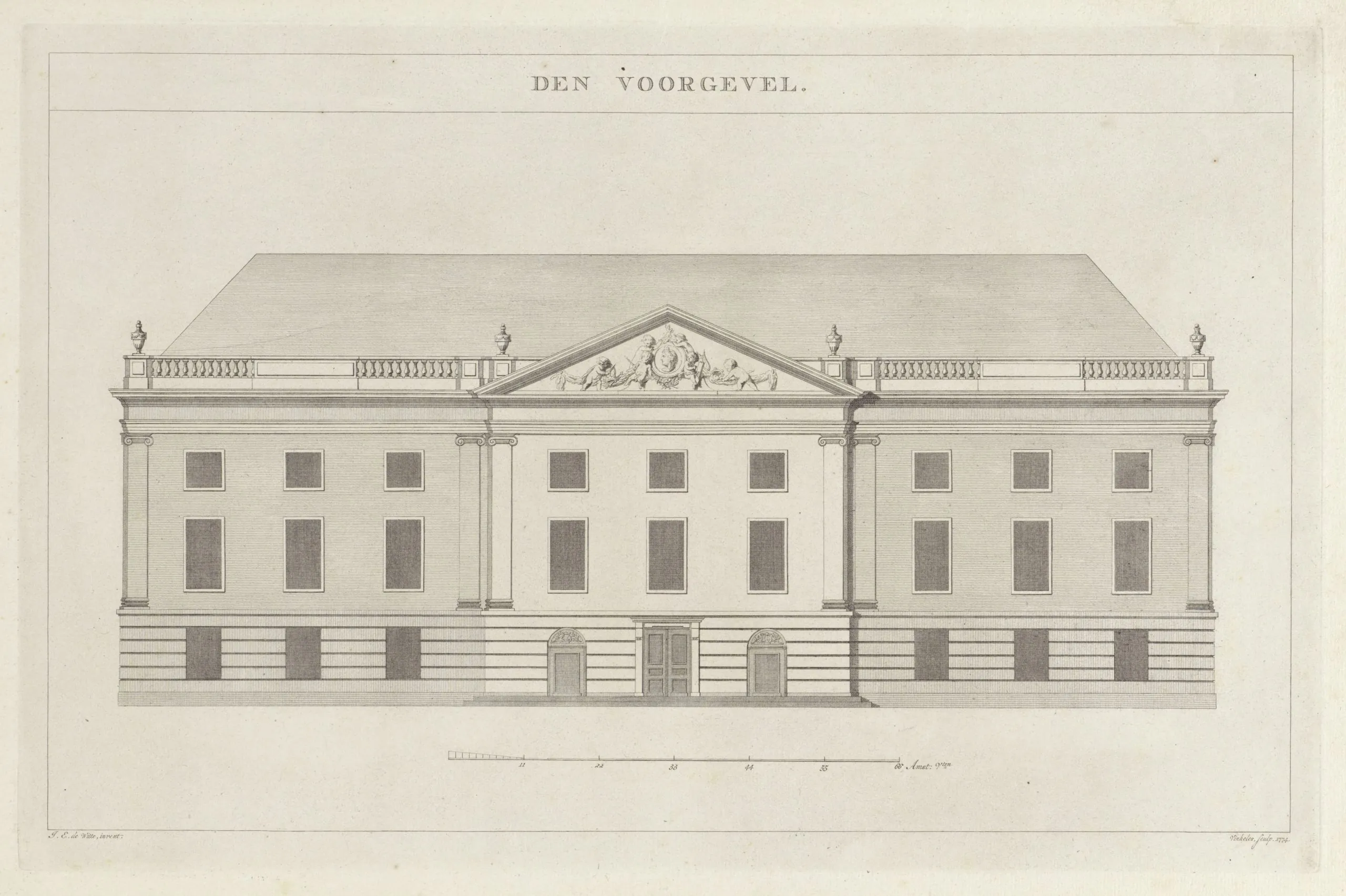 City Theatre, Amsterdam, facade photograph drawn by facadetool